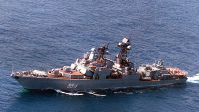 The Russian Navy destroyer Admiral Vinogradov