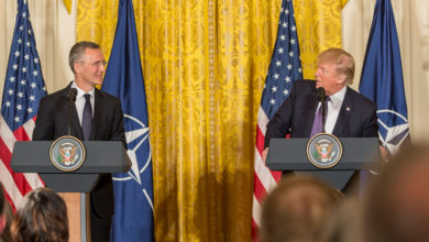 Jens Stolenberg and Donald Trump