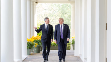 Donald Trump and Jens Stoltenberg