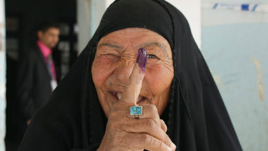 Iraqi woman after voting in Nasiriyah in 2010