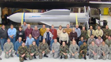 GBU-57 Massive Ordnance Penetrator bomb mock-up