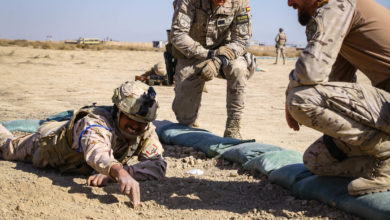 Iraqi soldiers train with NATO advisors in Iraq