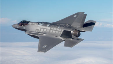 The F-35I 'Adir' fighter jet on its first flight in Israel