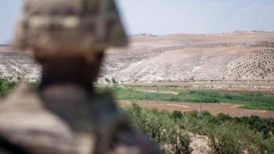 US Forces patrol Near Manbij, Syria