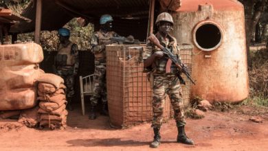 Minusca peacekeepers in Bambari