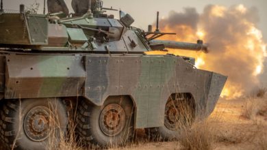 French AMX-10 fires during Operation Aconit