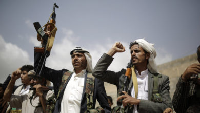 Houthi fighters in Yemen