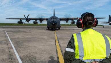 KC-130J lands in France