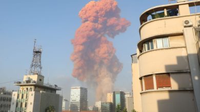 Scene of the blast in Beirut, Lebanon, Aug 4, 2020