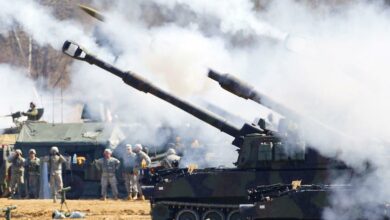 M109A6 Paladin howitzers