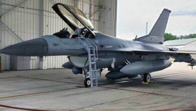 AN/ASQ-236 Dragon's Eye pod on F-16