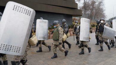 Riot police in Kazachstan