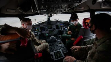 U.S. Air Force Airmen at Marine Corps Air Station Iwakuni, Japan
