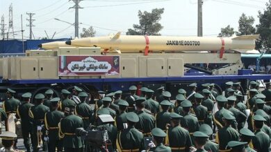 Iran's new medium-range ballistic missileduring a military parade commemorating the Iran-Iraq war