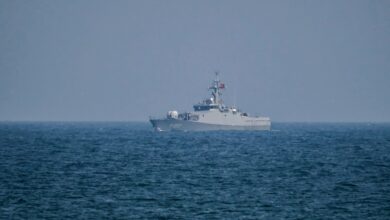 A Turkish naval patrol boat in an undisclosed location in the Black Sea