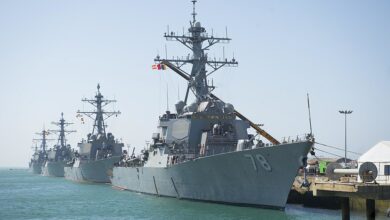 The Arleigh Burke-class guided-missile destroyers