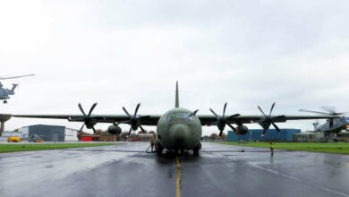 C-130J aircraft and Merlin Mk4 helicopters