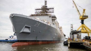 US Navy's 13th San Antonio-class vessel, the USS Richard M. McCool Jr. (LPD 29)
