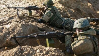 Russian and Belarusian soldiers during a joint exercise