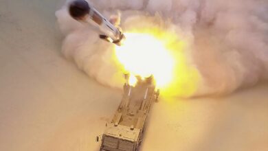 North Korea's official Korean Central News Agency released this image on Jan. 28, showing what North Korea says was a long-range cruise missile test