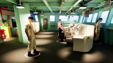 US Navy rendering of the starboard side of the Primary Bridge Console on the FFG 62 model.