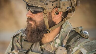 Hearing protection system equipped to a soldier.
