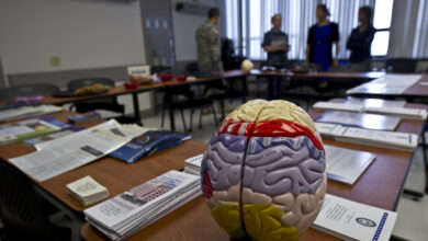 In an effort to help educate beneficiaries on what brain injury services and support are available, a Brain Injury Awareness Open House was held March 21, at Tripler Army Medical Center in Honolulu. The Pacific Regional Medical Command's Traumatic Brain Injury Program, is a comprehensive program which provides a continuum of integrated care and services for active duty service members and other beneficiaries with TBI. (Department of Defense photo by U.S. Air Force Tech. Sgt. Michael R. Holzworth/Released)
