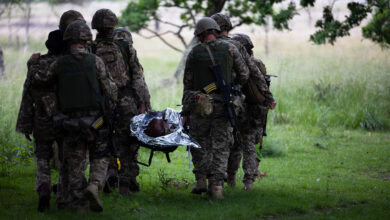 Members of the Armed Forces of Ukraine are learning vital life-saving battlefield skills in the first combat medical training course of its kind to be delivered by the British Army and its international partners. The five-week course, which began on the 29 May, has seen both current and new Ukrainian Armed Forces medics being trained in critical techniques such as providing medical care under fire, controlling heavy blood loss, and giving crucial pre-hospital emergency care. Evidence from the battlefield and requests from Ukrainian personnel have been incorporated into the programme, with trainees being instructed on how best to optimise their own health so they are fit to fight. The trainees go on to put their learning to the test in practice battlefield scenarios to give them the confidence to effectively apply their skills back on the front line. These include:  triaging mass casualties with a range of different injuries  treating casualties with major injuries caused by blasts and small arms fire  treating and safely extracting patients from civilian and military vehicles  extracting casualties under fire In their final days of training, Ukrainian personnel will learn how to teach life-saving battlefield first aid to other members of the Ukrainian Armed Forces when they return to the front line.