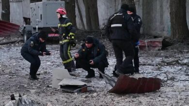 Remains of a suspected Russian drone