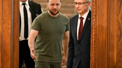 Ukraine PM Volodymyr Zelensky with Bulgaria PM Nikolai Denkov in Sofia