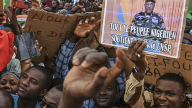 A rally in support of the coup leaders in Niger
