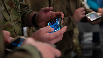 U.S. Airmen assigned to the 354th and 673rd Medical Group use a Battlefield Assisted Trauma Distributed Observation Kit (BATDOK) during a Capabilities-Based Assessment at the Yukon Training Area, Sept. 14, 2021. The BATDOK is a real-time, multi-patient health status monitoring and documentation tool used to integrate patient data into their health records and helps identify exact locations of casualties. (U.S. Air Force photo by Airman 1st Class Jose Miguel T. Tamondong)