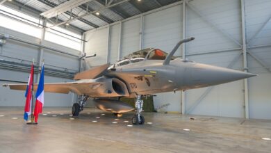 Croatia's first Rafale multirole combat jet received from the French government