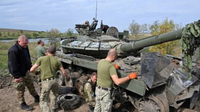 Captured Russian tank