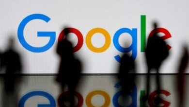 Google logo on a board