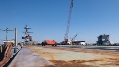 John F. Kennedy CVN 79 Dead Load Testing