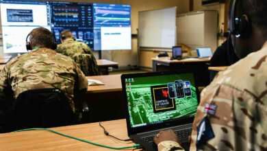 UK soldiers taking part in Exercise Army Cyber Spartan