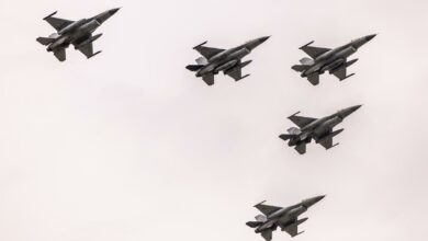 Dutch and Romanian F-16 combat jets
