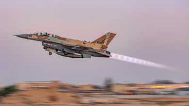 Israeli Air Force F-16I Soufa fighter jet.