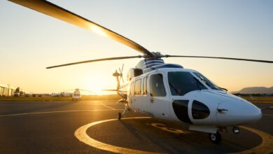A Sikorsky S-76 utility helicopter