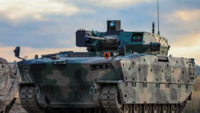 NATO enhanced Forward Presence Battle Group Poland adds the Polish Infantry Fighting Vehicle, the Borsuk (Badger) to its arsenal for the Polish armed forces 15th Mechanized Infantry Brigade, stages for display during the unveiling ceremony in front of the Poland Deputy Prime Minister, Mariusz Błaszczak, Minister of National Defense joined by U.S. Soldiers assigned to 3rd Battalion, 8th Cavalry Regiment, 3rd Armored Brigade Combat Team, 1st Cavalry Division (3-1 ABCT) operationally controlled by the 1st Infantry Division (1 ID), Polish armed forces 15th Mechanized Infantry Brigade, The Royal Lancers, Prince of Wales Troop, Romanian Sky Guardians, Croatian army Archer Battery, and the media in Bemowo Piskie, Poland, Nov. 14, 2022. The 3-1 ABCT is among other units assigned to the 1 ID, proudly working alongside NATO allies and regional security partners to provide combat-credible forces to V Corps, America's forward deployed corps in Europe. (U.S. Army National Guard photo by Staff Sgt. Matthew A. Foster)