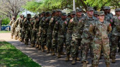 US Army trainees