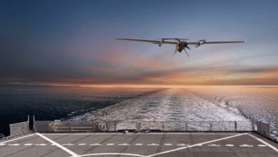 AeroVironment Jump 20-X UAS flying above water
