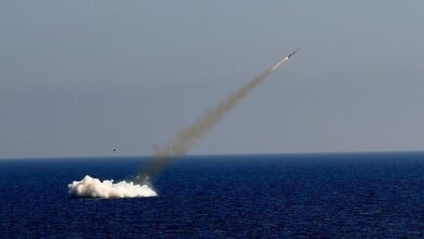 Atmaca cruised missile launched from the Turkish navy's submarine