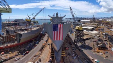 The USNS Sojourner Truth (T-AO 210) fleet replenishment oiler vessel