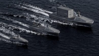 Saronic’s Corsair (24'), Mirage (40'), and Cipher (60') Autonomous Surface Vessels sailing on water