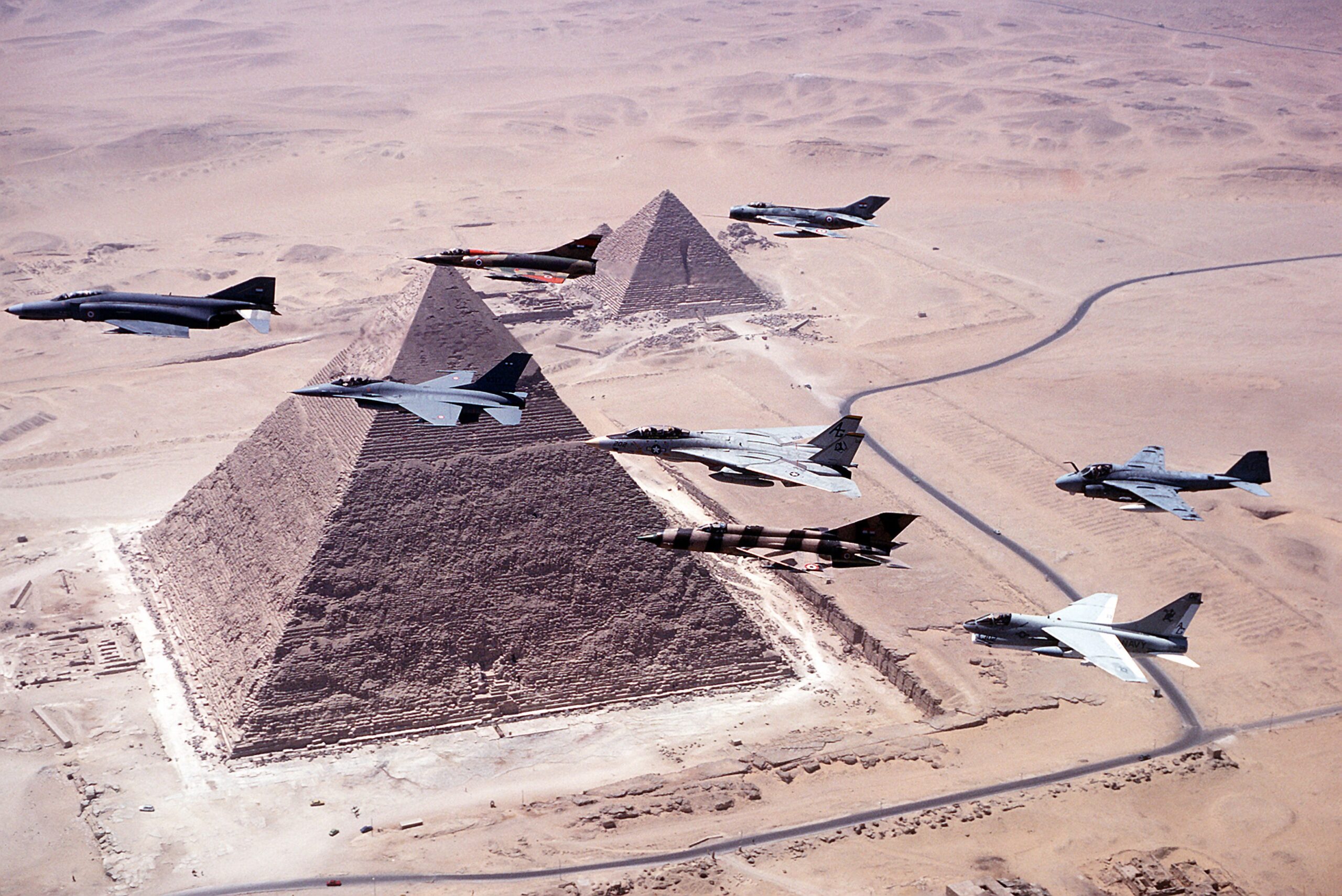 Egyptian and American aircraft