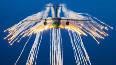 A Brazilian Air Force's KC-390 Millennium military transport aircraft