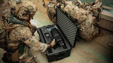Soldier checking DroneShield's Immediate Response Kit