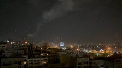 Smoke rises from a location allegedly targeted in Israel's wave of strikes on Tehran, Iran, on early morning of June 13, 2025